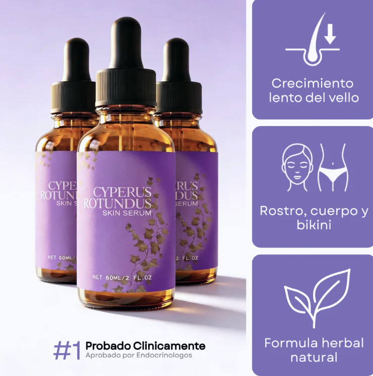 LunéaSkin™ - Vello fino y menos visible con Raiz de Cyperus Rotundus